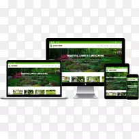 网页模板系统草坪绿化响应网页设计.花园护理