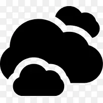 剪贴画云计算机图标可伸缩图形雨云