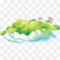 锦鲤神圣莲花畫荷花池塘图.羊毛