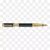 钢笔，圆珠笔，沃特曼笔，滚珠笔-一支黑色钢笔
