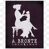 阿格尼丝·格雷·勃朗特姐妹，作家，艺术诗人-文学海报