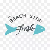 商标字形线沙滩-五颜六色的餐厅菜单