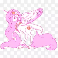 剪贴画插图画线艺术/m/02csf-如何绘制公主Celestia
