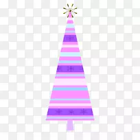 圣诞树三角形粉红色圣诞日-圣诞树
