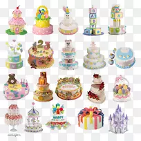 皇家锦绣32件城堡蛋糕套蛋糕装饰威尔顿301-910浪漫城堡蛋糕套装-意大利面