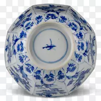碟形陶瓷蓝白色陶器钴蓝瓷盘