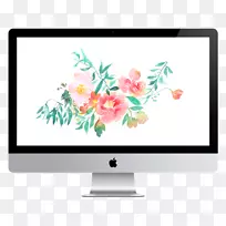 桌面壁纸水彩画水彩：花卉绘画
