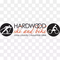 硬木滑雪和自行车标志字体品牌产品-山路