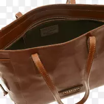 手提包，皮革，棕色焦糖色背带袋