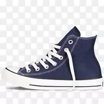 查克泰勒全明星运动鞋高顶蓝色逆流-海军蓝
