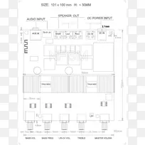 平面图结构产品设计放大器低音音量