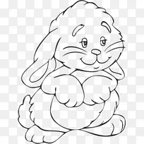 兔子剪贴画兔子复活节兔子画-小白兔