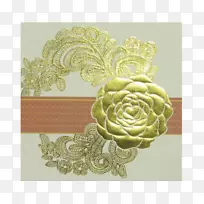 花型设计绿色花型花式结婚贺卡及招领