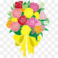 花园玫瑰，剪贴画，插花设计，切花