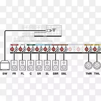 接线图扬声器环绕声音电线电缆杜比阿特莫斯