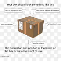 包装盒包装和标签地址书写船标签