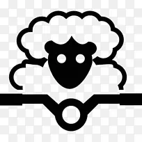 绵羊图形标志羊毛-绵羊