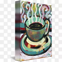 咖啡杯静物陶瓷画廊包装-咖啡实物