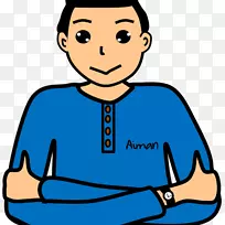 剪贴画人体行为拇指生产线-baju Raya