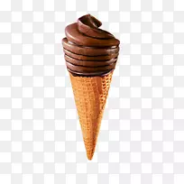 巧克力冰淇淋圆锥形咖啡厅-弗鲁托斯罗霍斯