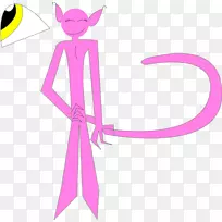 剪贴画插画粉红m线人物-善良心肠