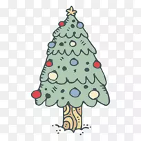 圣诞树装饰云杉剪贴画冷杉-圣诞树