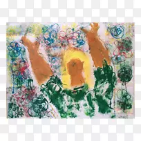 现代艺术水彩画丙烯酸涂料静物花卉