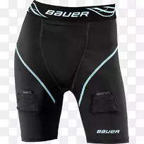 冰球Bauer曲棍球短裤女装-刚倒