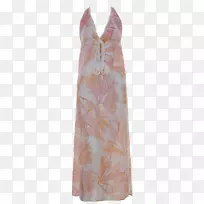 丝绸鸡尾酒裙粉红色m-沙滩风格