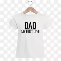 T恤肩父亲袖子礼物-爱我爸爸
