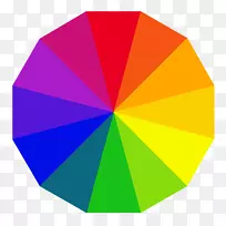彩色车轮ryb颜色模型互补颜色图形.颜色理论