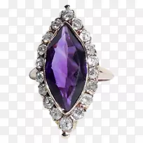 紫水晶红宝石胸针钻石红宝石