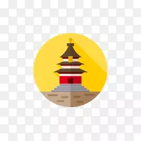 计算机图标符号天坛可伸缩图形符号