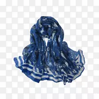 围巾产品-蓝色围巾