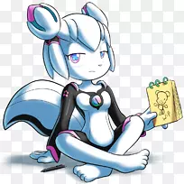 网络松鼠krita画兔子吉祥物白羊座Kiki