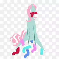 插画马剪贴画设计绿马