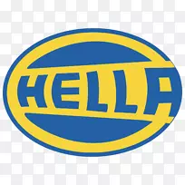 LOGO HELLA可伸缩图形字体品牌-注意差距