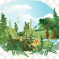 伊甸园圣经创世剪贴画-伊甸园中的亚当和夏娃
