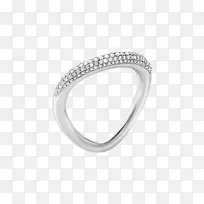 纯银首饰中的乔治詹森子代戒指，纯银结婚戒指中的詹森子代戒指