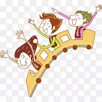 剪贴画插图游乐园绘画形象设计