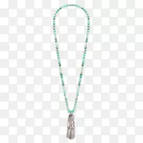 翡翠珠宝，绿松石项链，魅力和吊坠-翡翠