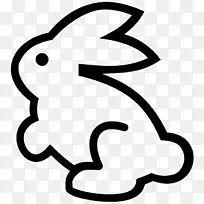 兔子复活节兔子剪贴画着色页-兔子