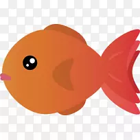 金鱼剪贴画水族馆形象-鱼