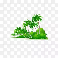 图形图像插图剪贴画沙滩椰子树