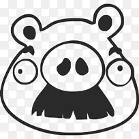剪贴画汽车着色书兔子鼻子-三只小猪]