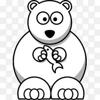 小北极熊大熊猫夹艺术北极熊