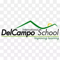 德尔坎波国际学校标志品牌字体绿色学校教育地球