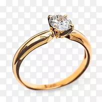 耳环，结婚戒指，金光闪闪的戒指