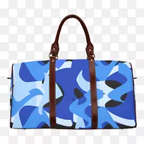 手提包冒险旅行行李.蓝色抽象图案