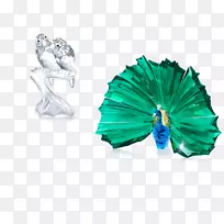 塞勒斯珠宝商施华洛世奇，2015年水晶明星装饰品施华洛世奇，孔雀，施华洛世奇，爱丽丝色彩口音-鹰